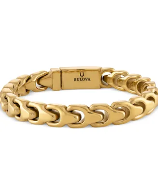 Bulova Men's Link Bracelet Gold-Plated Stainless Steel