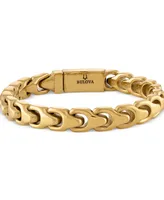 Bulova Men's Link Bracelet Gold-Plated Stainless Steel