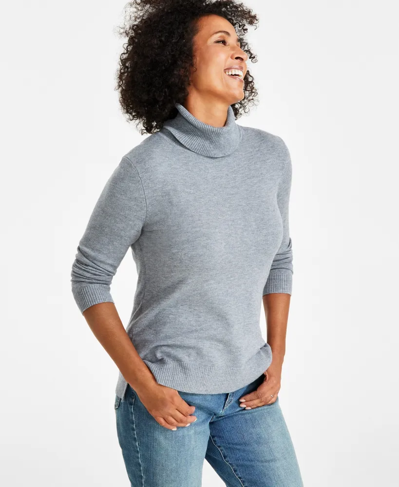Style & Co Women's Long-Sleeve Turtleneck Sweater, Created for Macy's