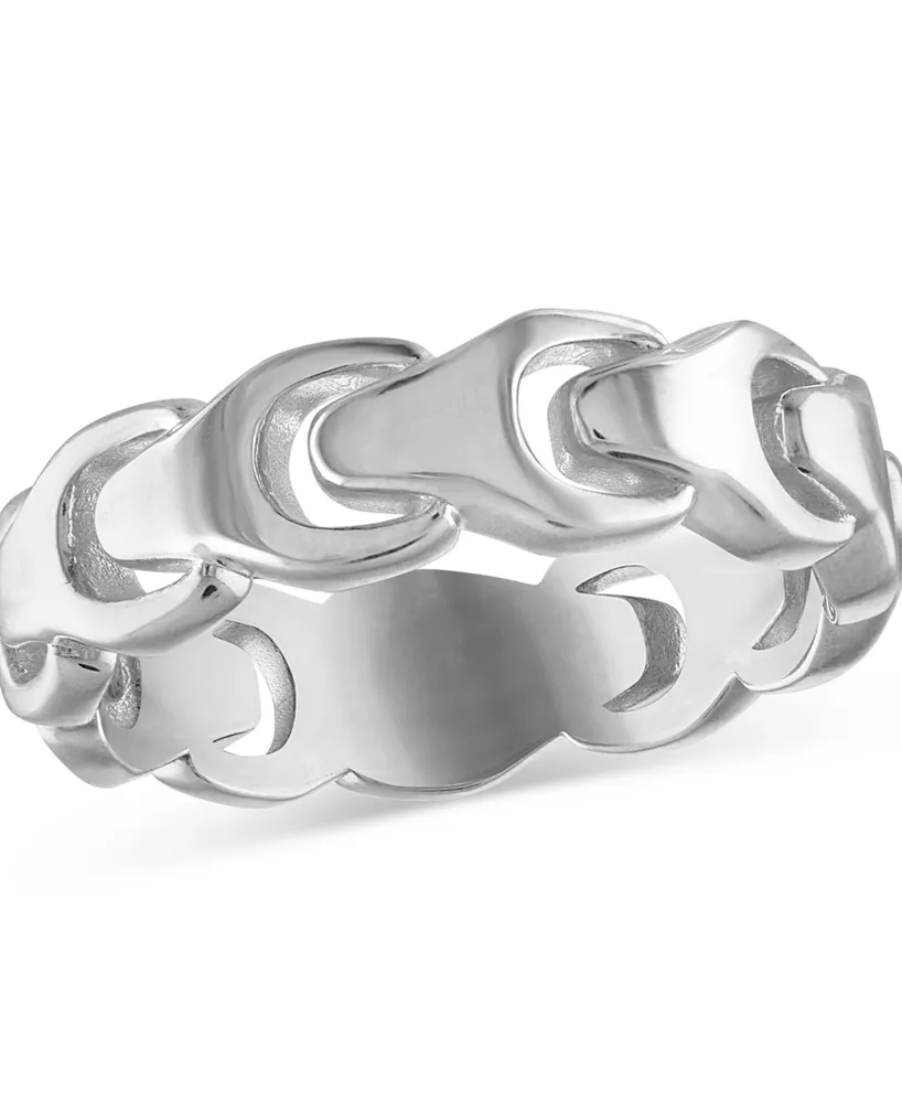 Bulova Men's Link Ring Sterling Silver