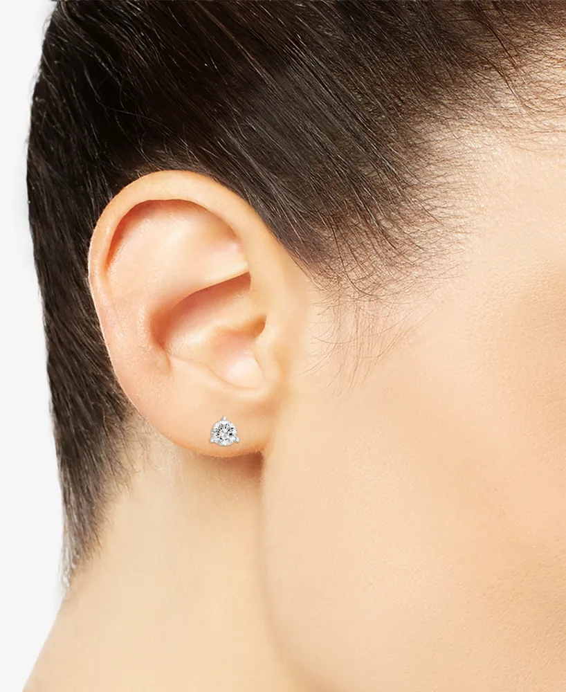 Diamond Three Prong Stud Earrings (1-3/4 ct. t.w.) in 14k White Gold