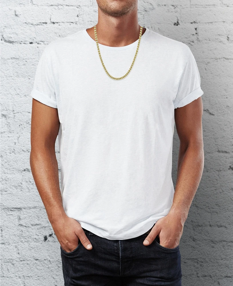 Ice Link 24" Chain Necklace in 10k Two-Tone Gold - Two