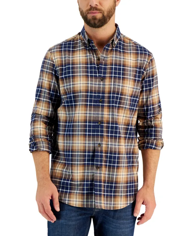 Men's Regular-Fit Plaid Flannel Shirt, Created for Macy's