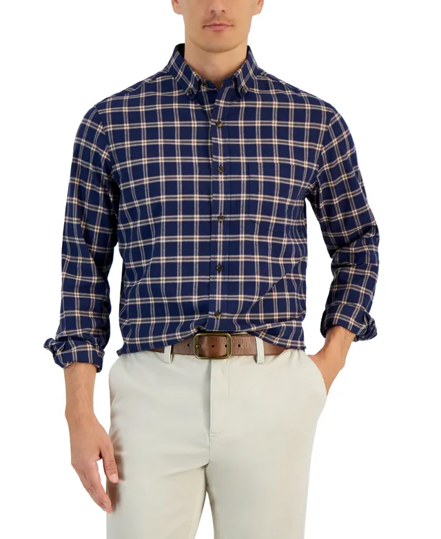 Men's Regular-Fit Plaid Flannel Shirt, Created for Macy's