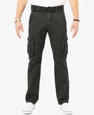 X-Ray Men's Belted Cargo Pants