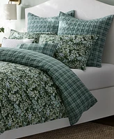 Laura Ashley Bramble Floral Cotton Reversible 7 Piece Comforter Set