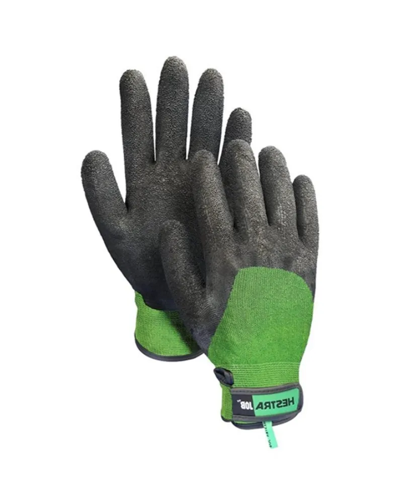 Hestra Gardening Work: Men's Rayon Garden Gloves, Black/Green