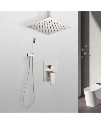Ceiling Mounted Shower System Combo Set With Handheld And 10 Shower Head