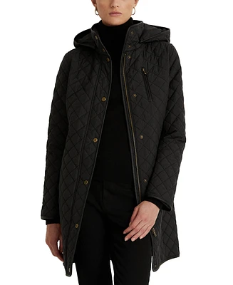 Lauren Ralph Women's Hooded Quilted Coat