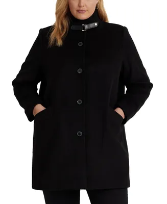 Lauren Ralph Women's Plus Buckle-Collar Coat