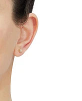 Polished & Textured Front & Back Stud Earrings in 14k Gold, Created for Macy's