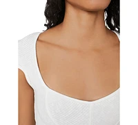 Free People Women's Boss Babe Ribbed-Knit Corset Tank Top