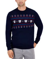 Club Room Men's Bulldog Fair Isle Sweater, Created for Macy's