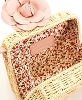 Like Dreams Rosie Floral Straw Mini Crossbody Bag