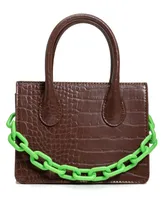 Like Dreams Kenzie Chain Croc Faux Leather Mini Crossbody Bag