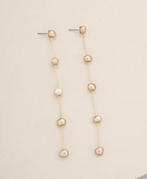 Ettika 18K Gold Plated Brass Dripping Freshwater Pearl Earrings