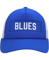 Men's adidas Blue, White St. Louis Blues Team Plate Trucker Snapback Hat
