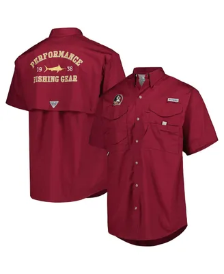 Men's Columbia Garnet Florida State Seminoles Bonehead Button-Up Shirt