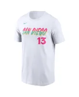 Men's Nike Manny Machado White San Diego Padres City Connect Name and Number T-shirt