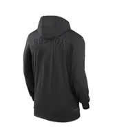 Men's Nike Black Boston Red Sox Authentic Collection Travel Performance Full-Zip Hoodie
