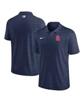 Men's Nike Navy St. Louis Cardinals Authentic Collection Victory Striped Performance Polo Shirt