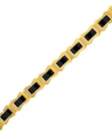 Bulova Men's Icon Black Ceramic Bracelet in Gold Ion-Plated Stainless Steel