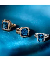 Le Vian Deep Sea Blue Topaz (5 ct. t.w.), Chocolate Diamonds (3/4 ct. t.w.) & Nude Diamonds (1/4 ct. t.w.) Ring set in 14k Rose Gold