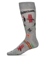 MeMoi Men's California Cool Rayon from Bamboo Novelty Crew Socks