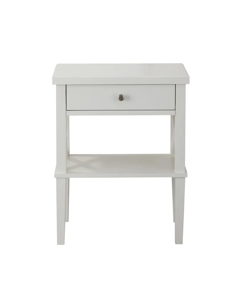 Simplie Fun Madison White Nightstand