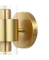 Quinn 15.5" 2-Light Mid-Century Modern Iron, Acrylic Led Sconce