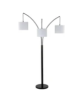 Barrie 78.5" 3-Light Mid-Century Modern Head-Adjustable Iron Led Arc Floor Lamp