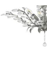 Elisana 26" 4-Light Contemporary Bohemian Iron, Acrylic Led Semi Flush Mount