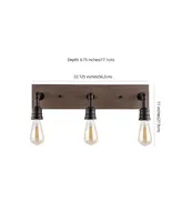 Corbett 22.13" 3-Light Rustic Farmhouse Iron Led Vanity