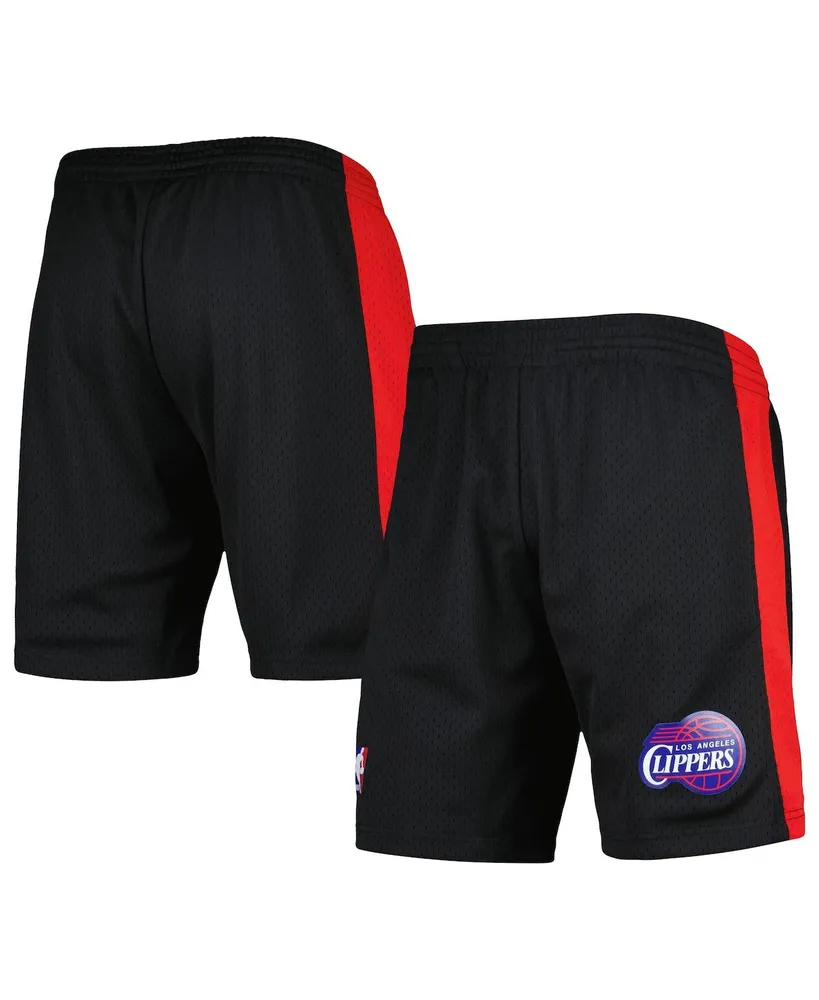 Men's Mitchell & Ness Black La Clippers Hardwood Classics Reload 2.0 Swingman Shorts