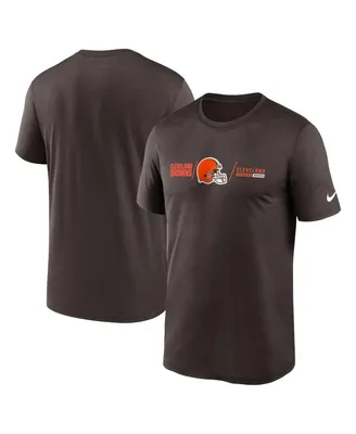 Men's Nike Brown Cleveland Browns Horizontal Lockup Legend Performance T-shirt