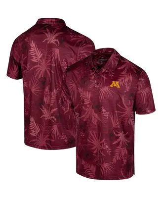 Men's Colosseum Maroon Minnesota Golden Gophers Palms Team Polo Shirt