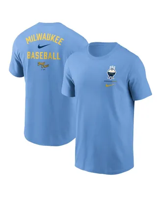 Men's Nike Light Blue Milwaukee Brewers City Connect 2-Hit T-shirt