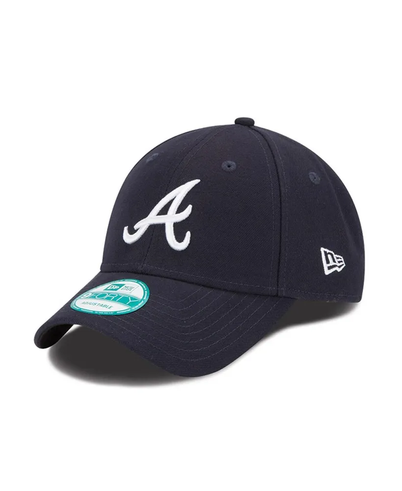 Men's New Era Navy Atlanta Braves League 9FORTY Adjustable Hat