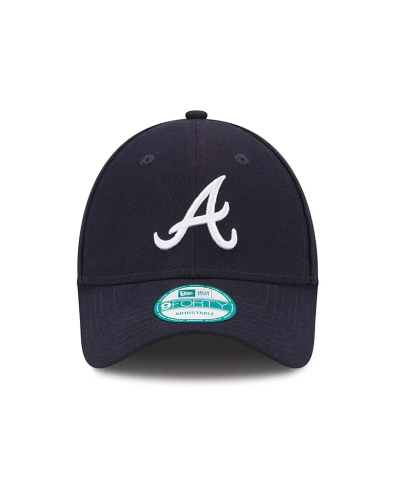 Men's New Era Navy Atlanta Braves League 9FORTY Adjustable Hat