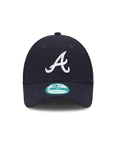 Men's New Era Navy Atlanta Braves League 9FORTY Adjustable Hat