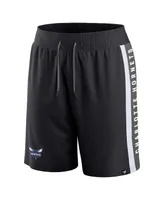 Men's Fanatics Black Charlotte Hornets Referee Iconic Mesh Shorts