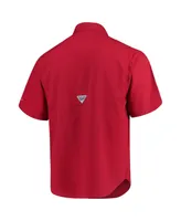 Men's Columbia Cardinal Arkansas Razorbacks Pfg Tamiami Shirt
