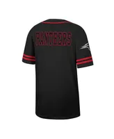 Men's Colosseum Black Clark Atlanta University Panthers Free Spirited Mesh Button-Up Baseball Jersey