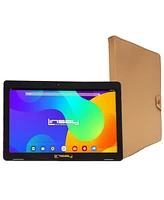 Linsay New 7" Wi-Fi Tablet computer with Brown Pu Leather Case 64GB Newest Android 13