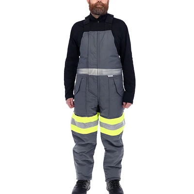 RefrigiWear Men's Freezer Edge Warm Insulated Bib Overalls with Reflective Tape