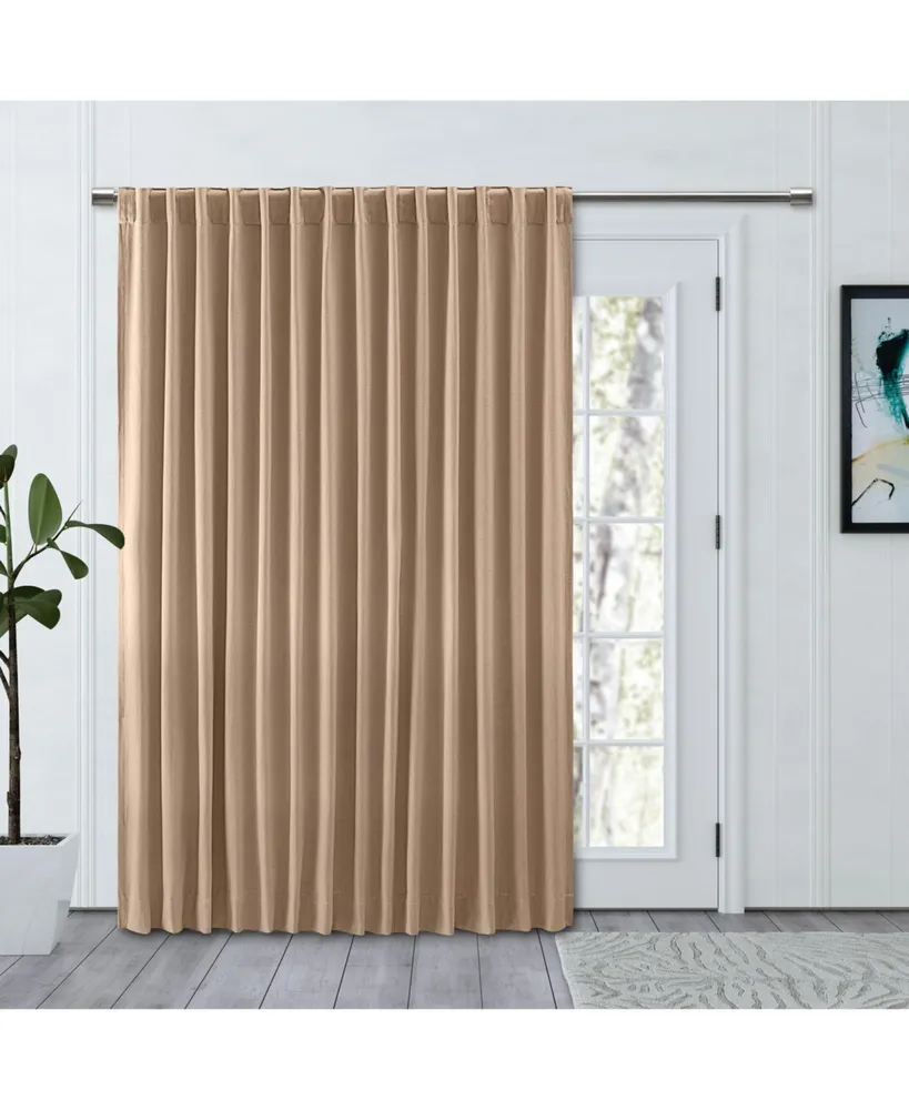 Ricardo Chevron 80C/20P Sustainable Triple Lined Rod Pocket w/Back Tabs Patio Curtain Panel 96"W x 84"L