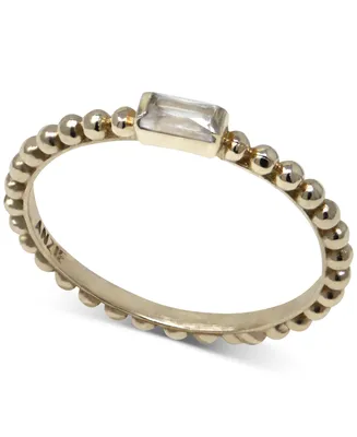 Anzie White Topaz Polished Band in 14k Gold