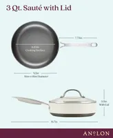 Anolon Achieve Hard Anodized Nonstick 3 Quart Saute Pan with Lid