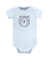 Hudson Baby Boys Cotton Bodysuits, Mommys New Man, 3-Pack