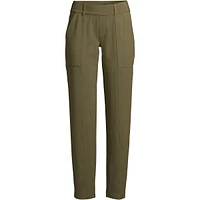 Lands' End Women's Starfish Mid Rise Elastic Waist Pull On Utility Ankle Pants